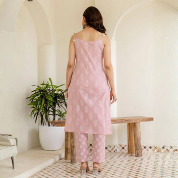 Multicolour Floral Printed Pure Cotton Kurta with Pyjama & Dupatta – VC-273 | Viral Crafts®